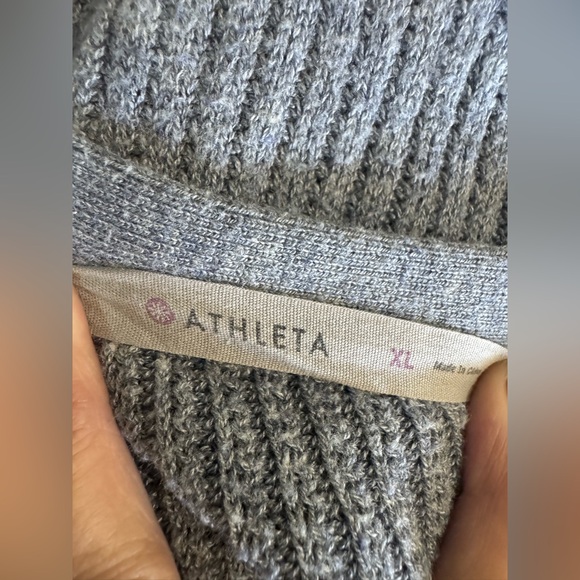 Athleta Kennewick Light Gray wool blend cardigan/duster - Picture 2 of 5